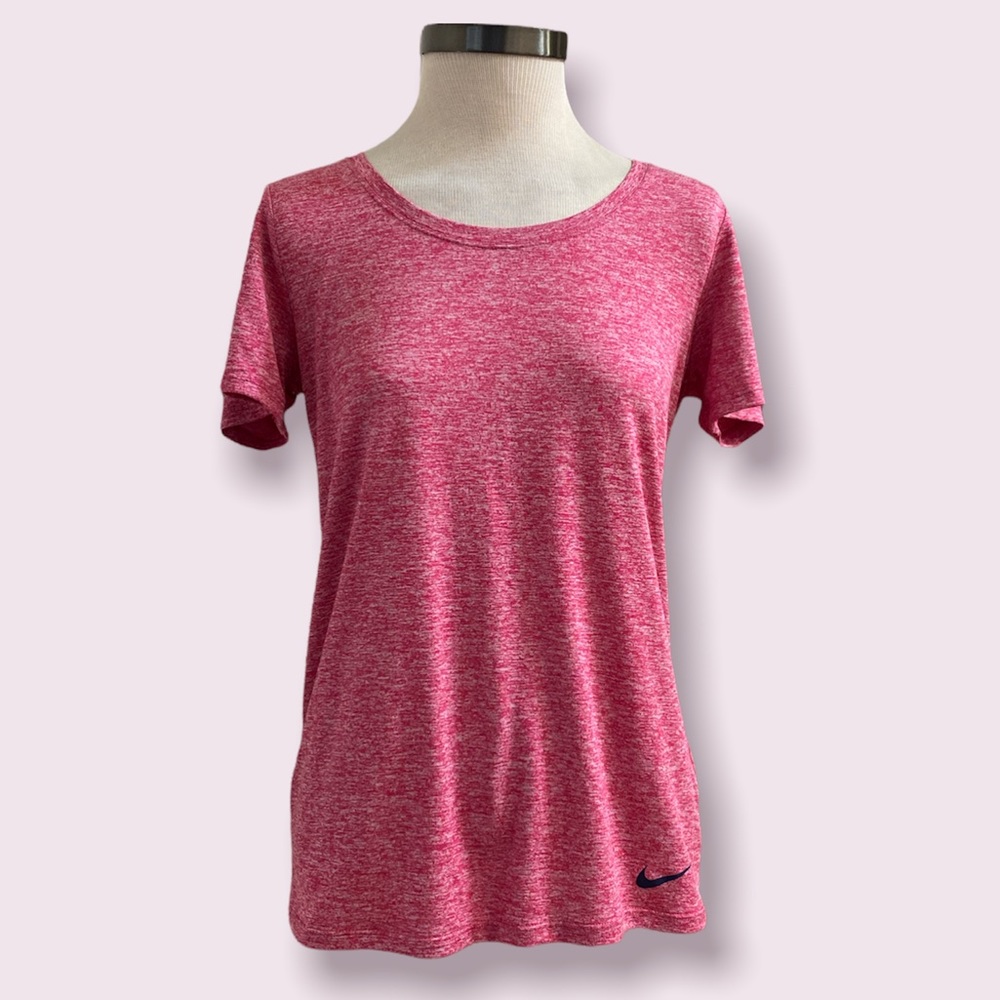 Nike Heathered Pink Dri-Fit Running Athletic Short Sleeve Tee - Women’s Fit - SM